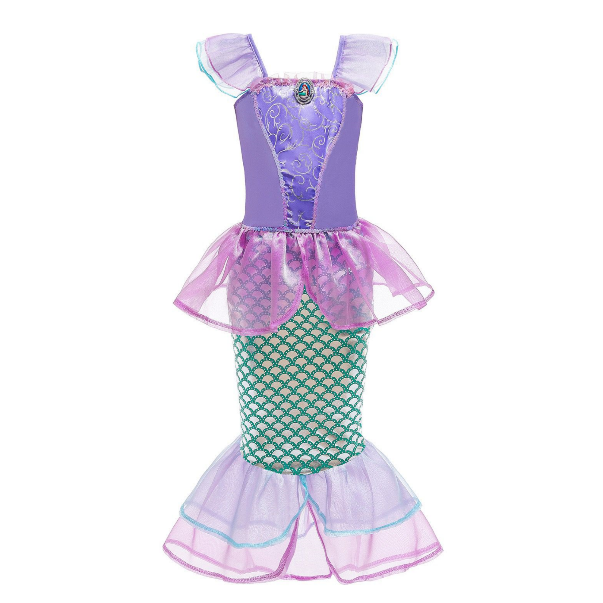 Vestido para Niña de Princesa SIRENA Disfraz Sirena Con Diadema 