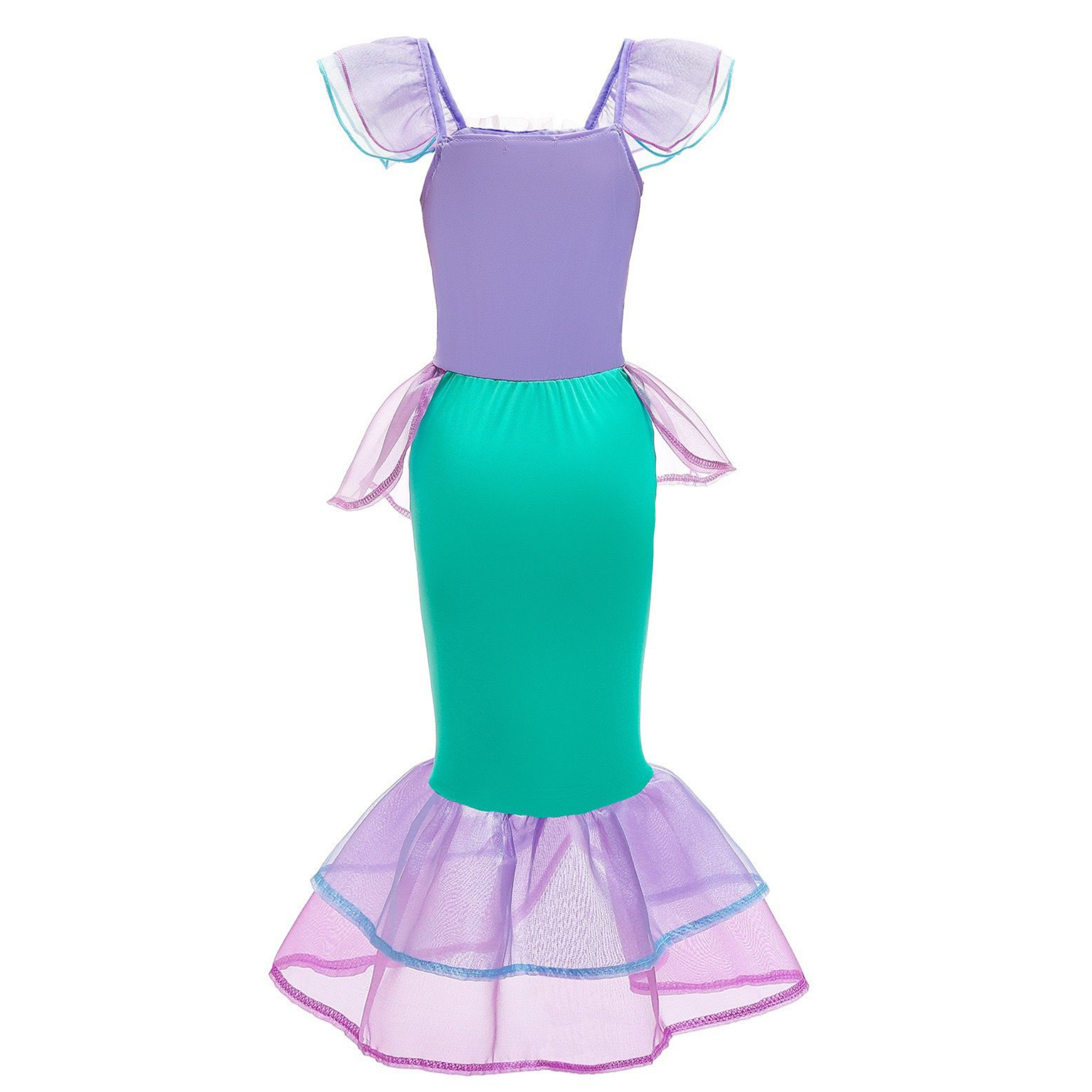 Vestido para Niña de Princesa SIRENA Disfraz Sirena Con Diadema 