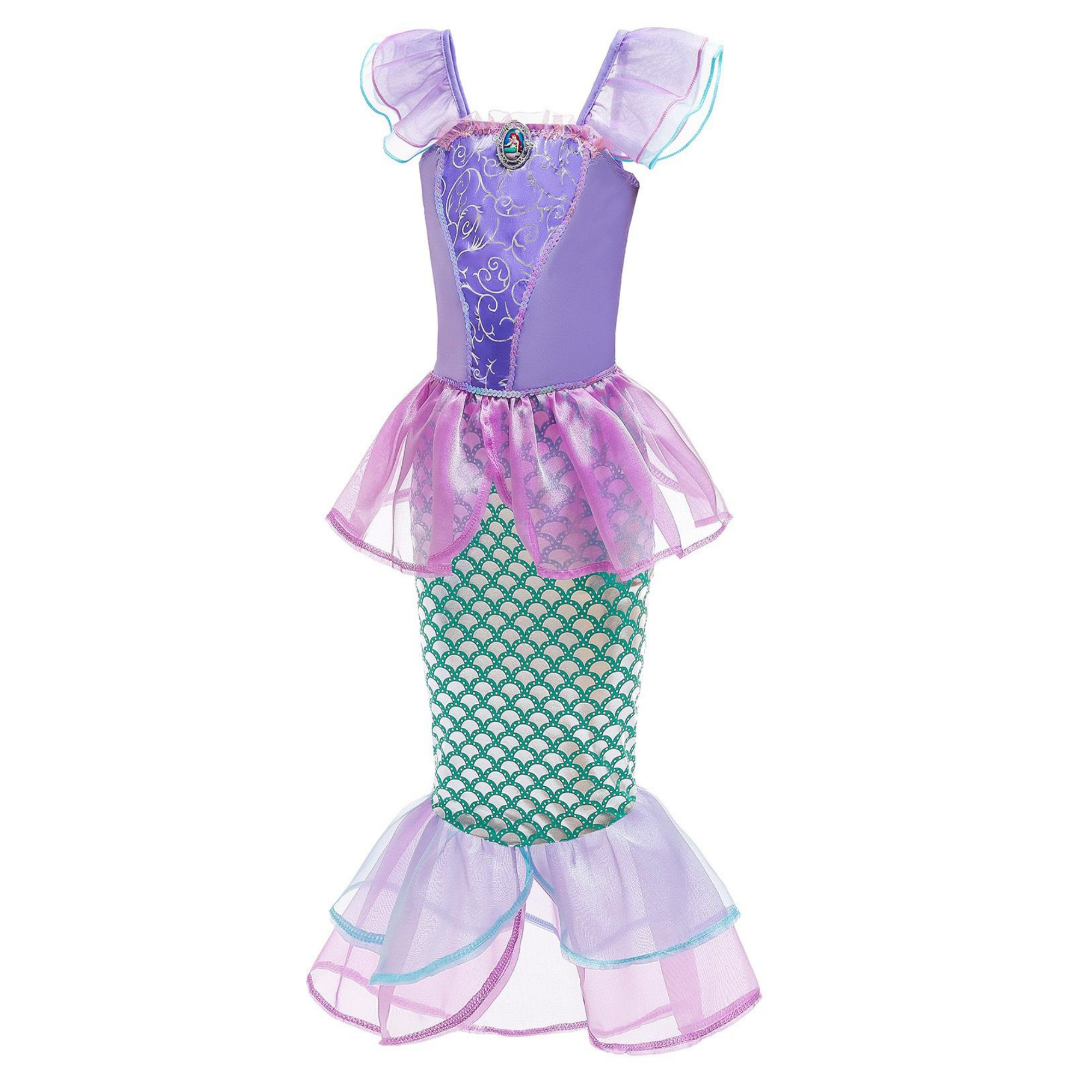 Vestido para Niña de Princesa SIRENA Disfraz Sirena Con Diadema 