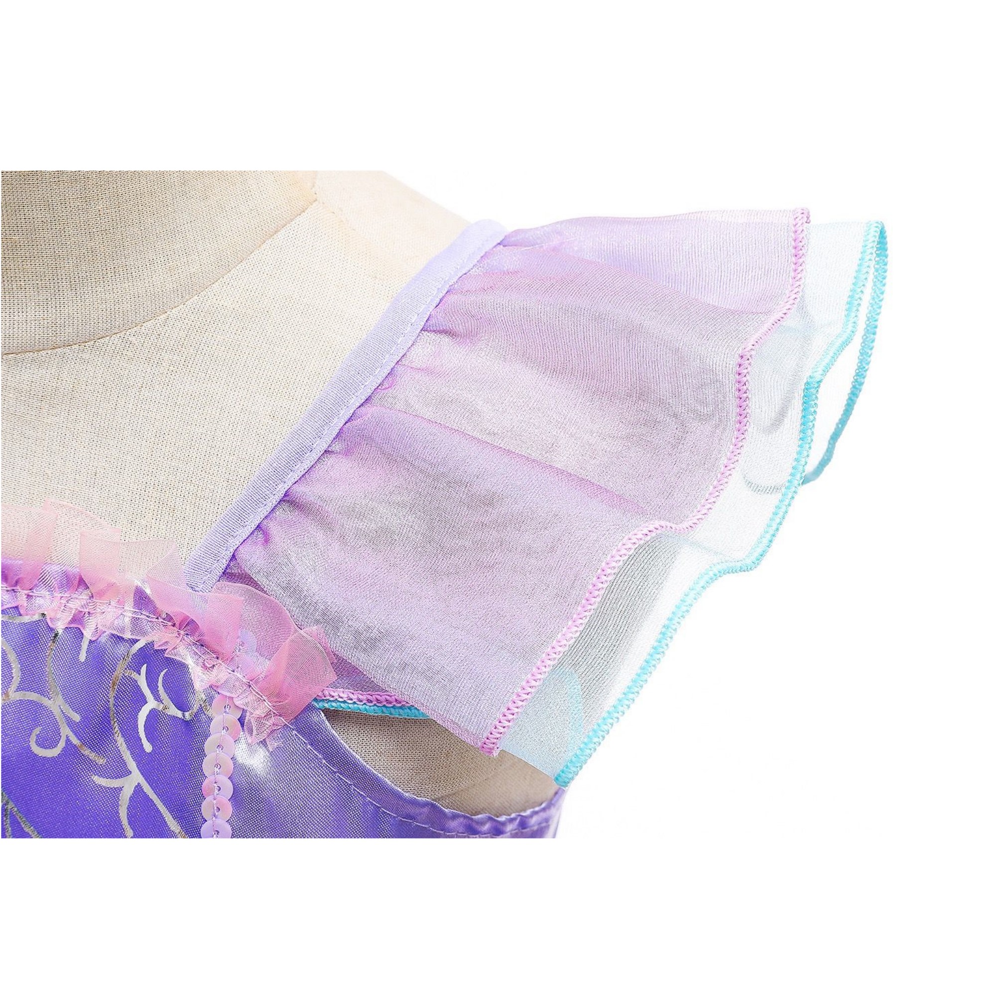 Vestido para Niña de Princesa SIRENA Disfraz Sirena Con Diadema 