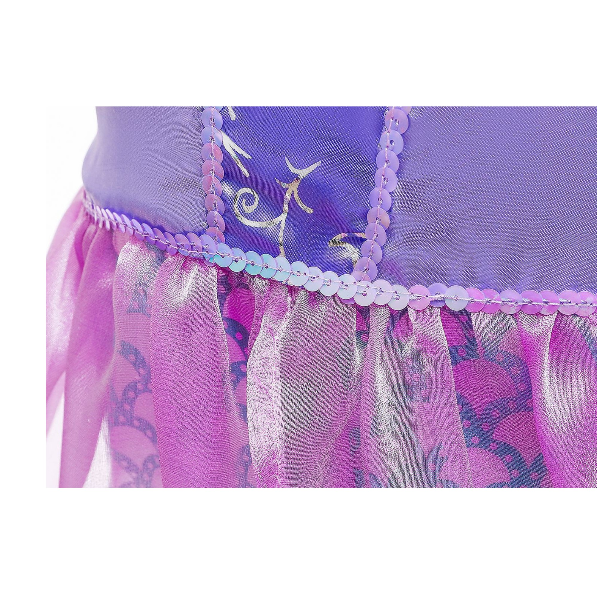 Vestido para Niña de Princesa SIRENA Disfraz Sirena Con Diadema 