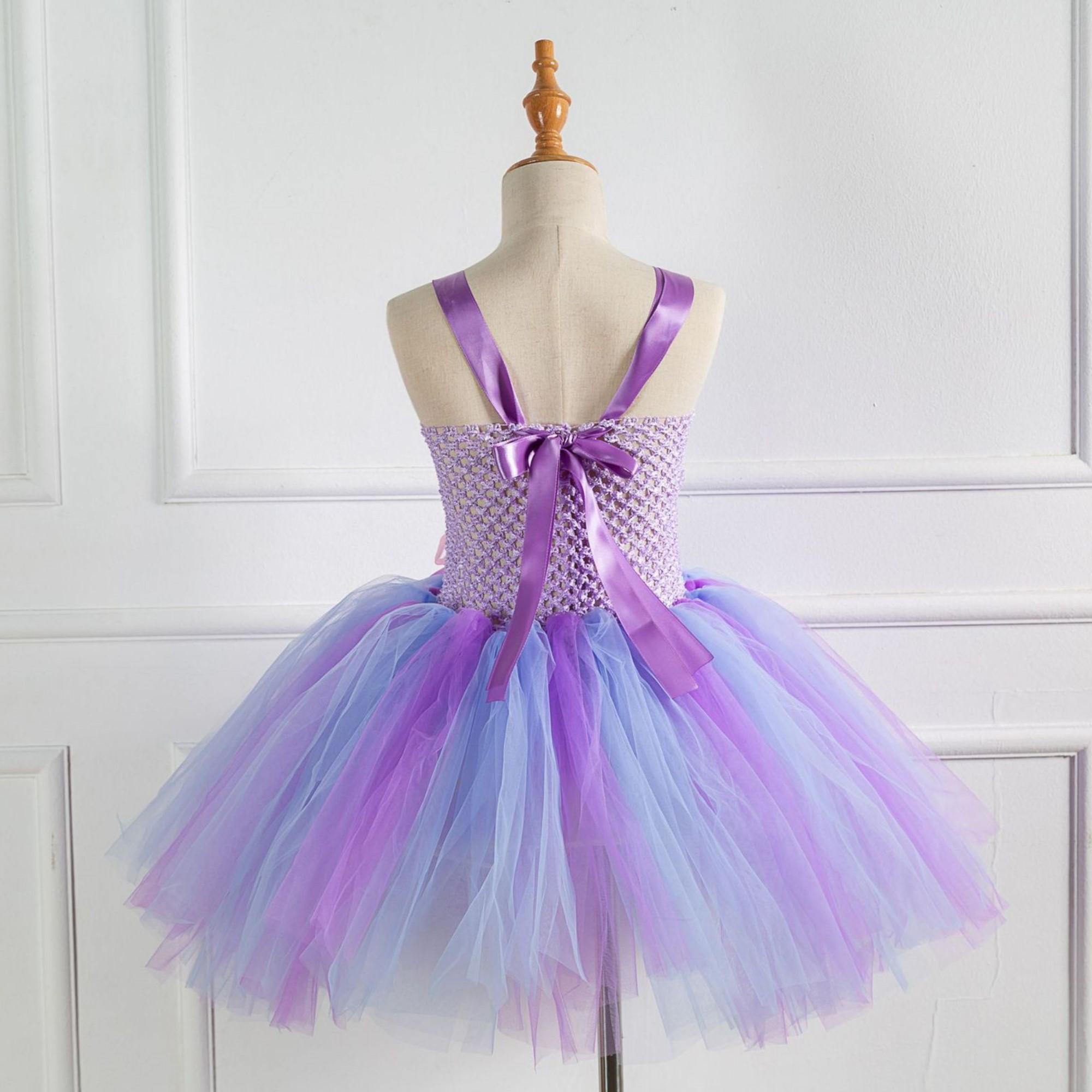 Vestido Lila de Tutu con Diadema de Sirena Disfraz de Princesa SIRENA