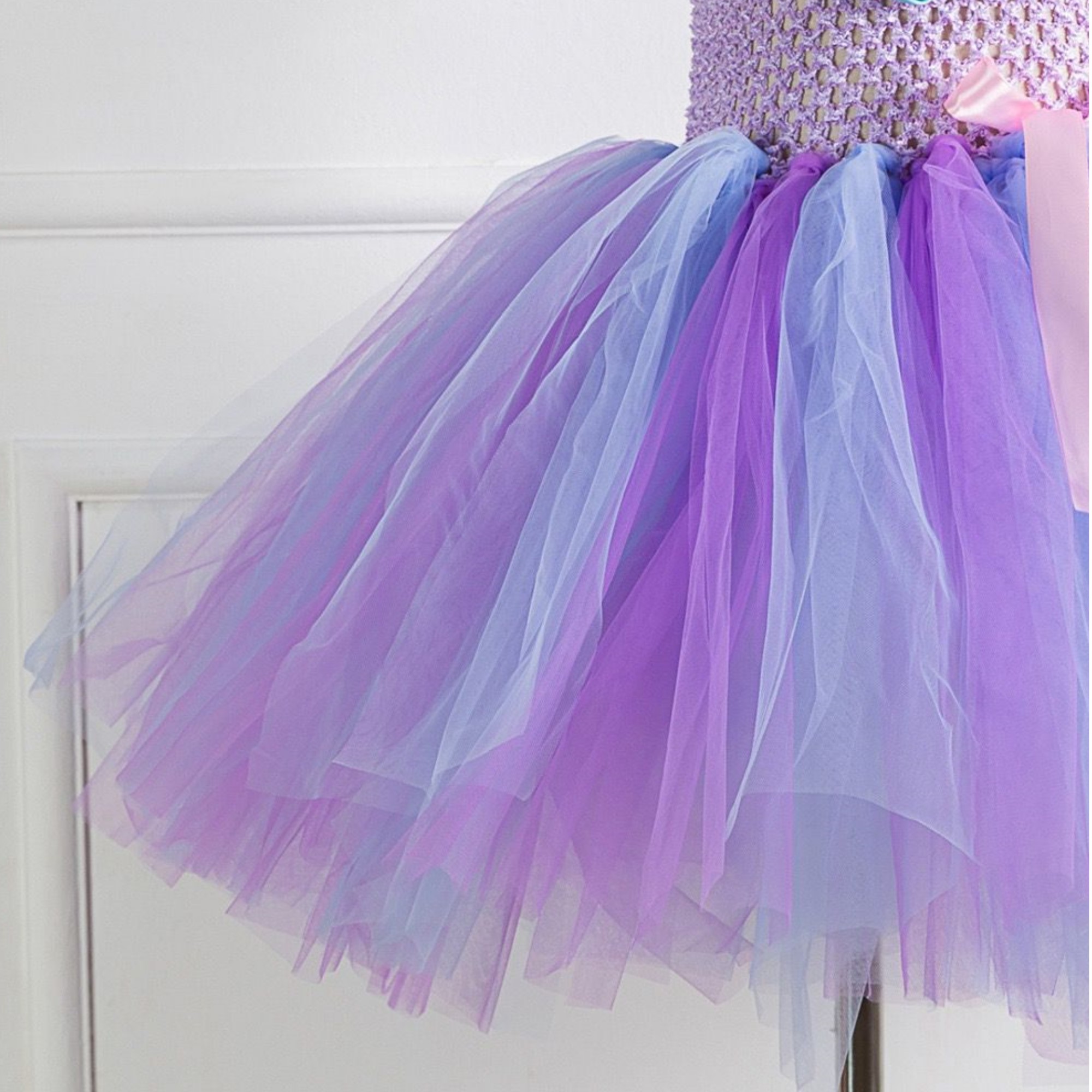 Vestido Lila de Tutu con Diadema de Sirena Disfraz de Princesa SIRENA