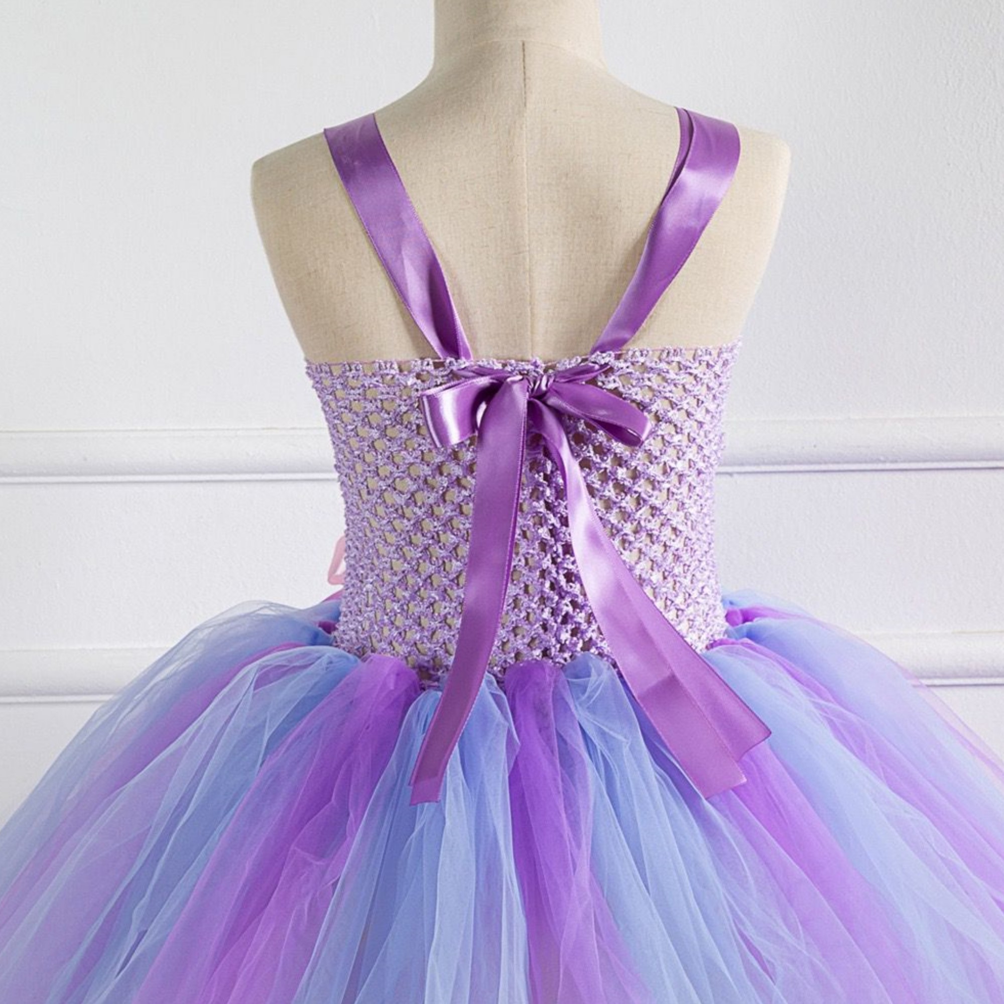 Vestido Lila de Tutu con Diadema de Sirena Disfraz de Princesa SIRENA