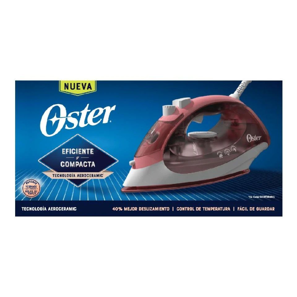 Plancha Oster de Vapor Rosa