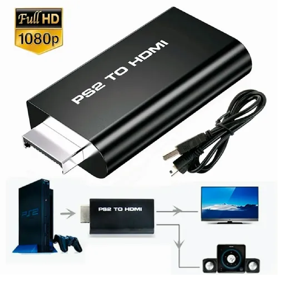 Adaptador / Conversor Ps2 A Hdmi Play Station 2
