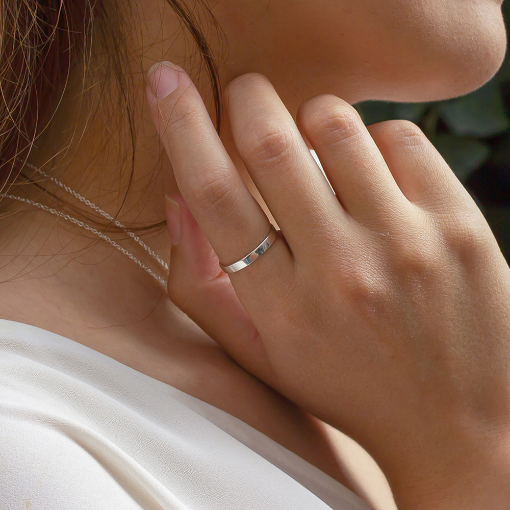Anillo liso de plata .925, Joyería para Mujer de Anante Joyería