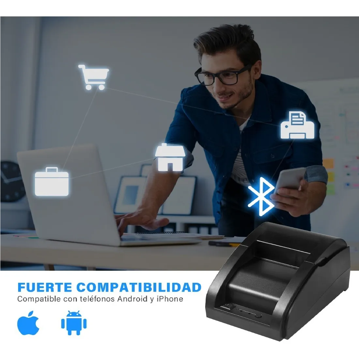 Impresora Termica Impresora Multifuncional Bluetooth Mini