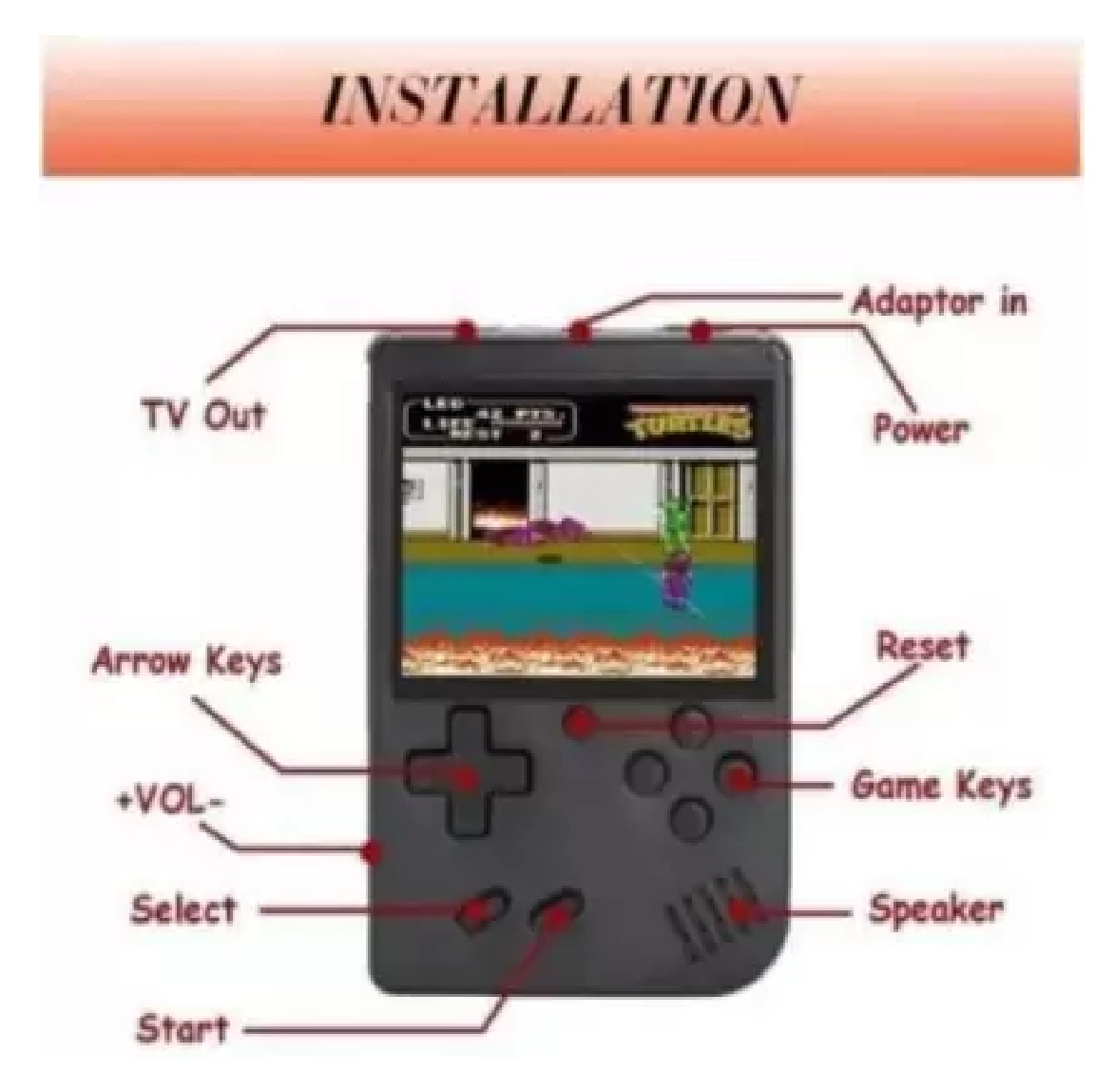 Consola Sup con 400 Juegos Retro.