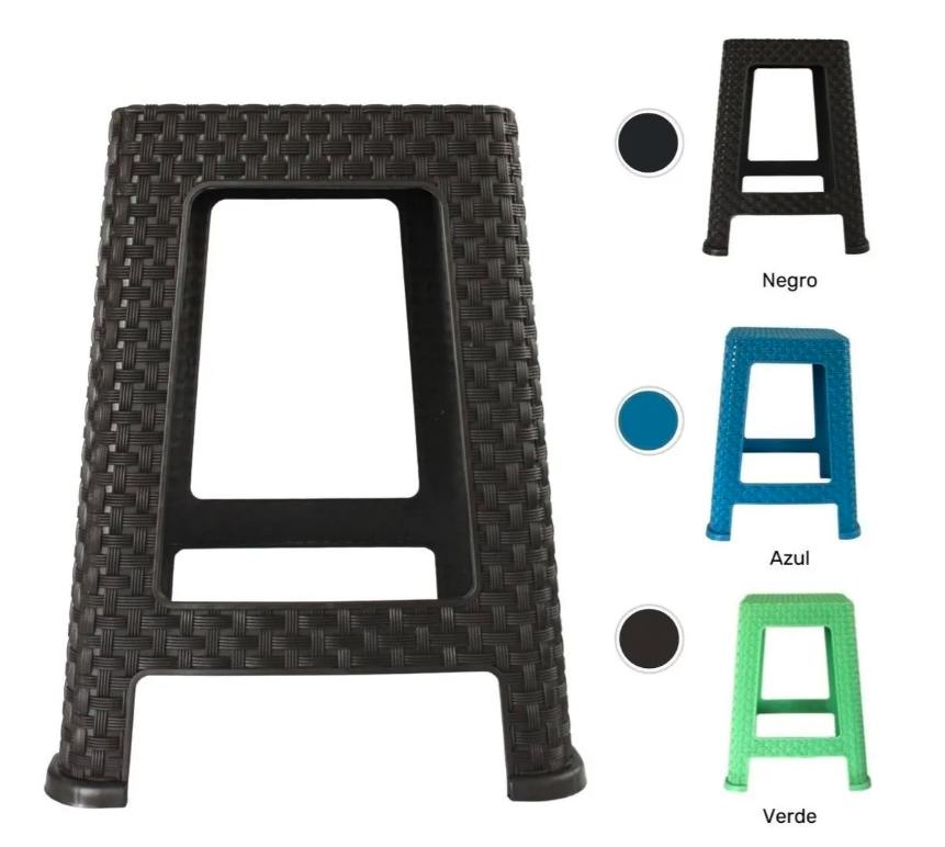 5 Bancos De Plástico Tipo Rattan Resistibles Para Negocios