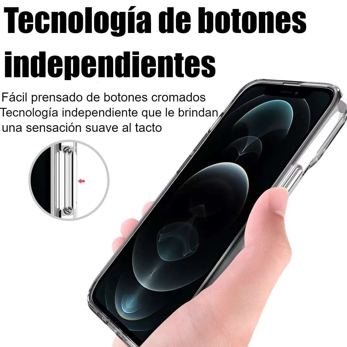 Funda Transparente para iPhone 12 Pro Max Protector de Uso Rudo a Prueba de Golpes