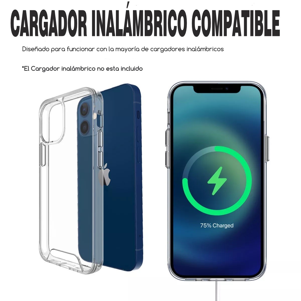 Funda Transparente para iPhone 12 Pro Max Protector de Uso Rudo a Prueba de Golpes