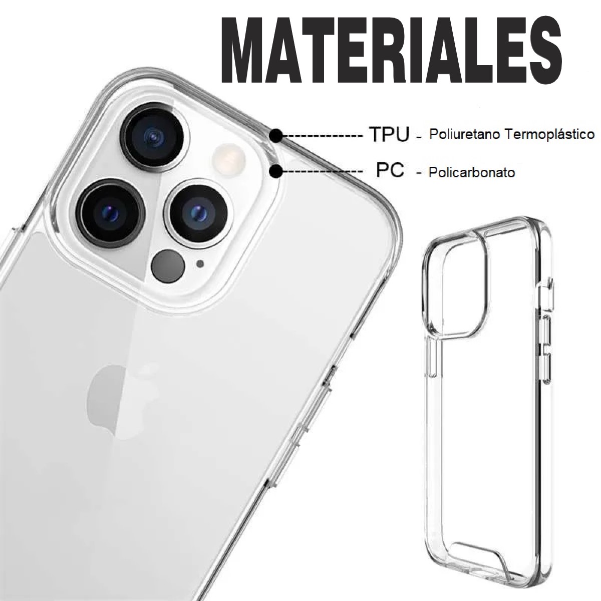 Funda De Uso Rudo Para Iphone 11 Transparente Más Mica 9d