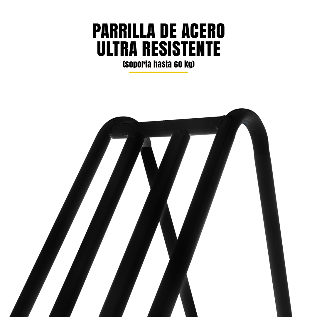 Portabultos Parrilla Bicicleta Acero R24-26 Ultra Resistente Negra