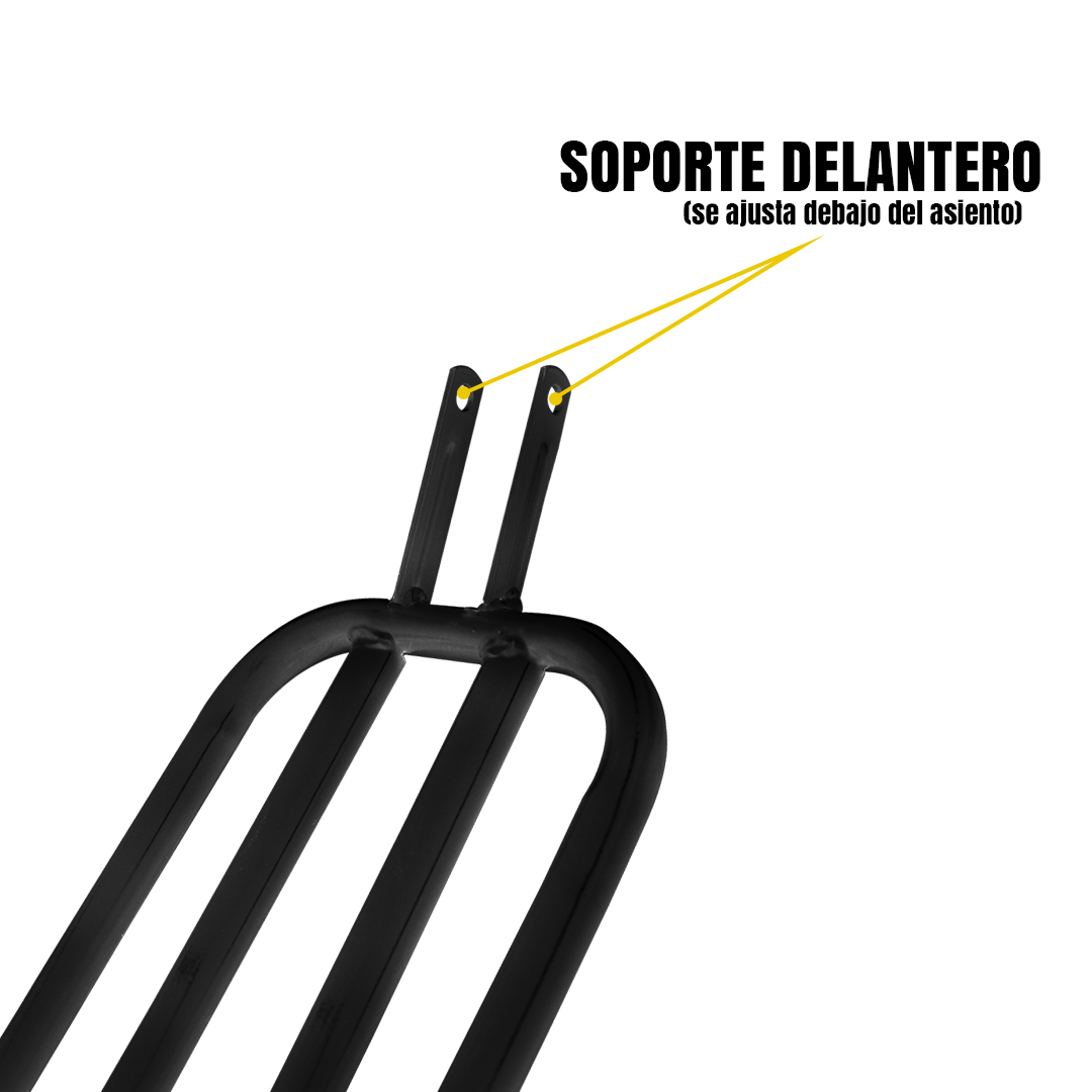 Portabultos Parrilla Bicicleta Acero R24-26 Ultra Resistente Negra