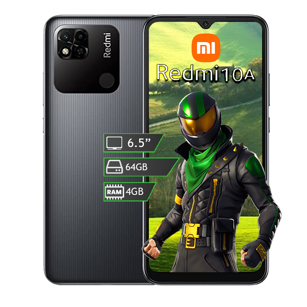 Celular Xiaomi Redmi 10A RAM 4GB Almacenamiento 64GB Dual Sim- Gris Oscuro
