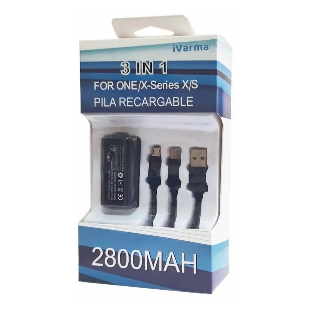 Kit de bateria recargable para control de videojuegos Xbox One Gadgets&Fun 2800 mAh compatible con Xbox one, Xbox one x y Xbox one S