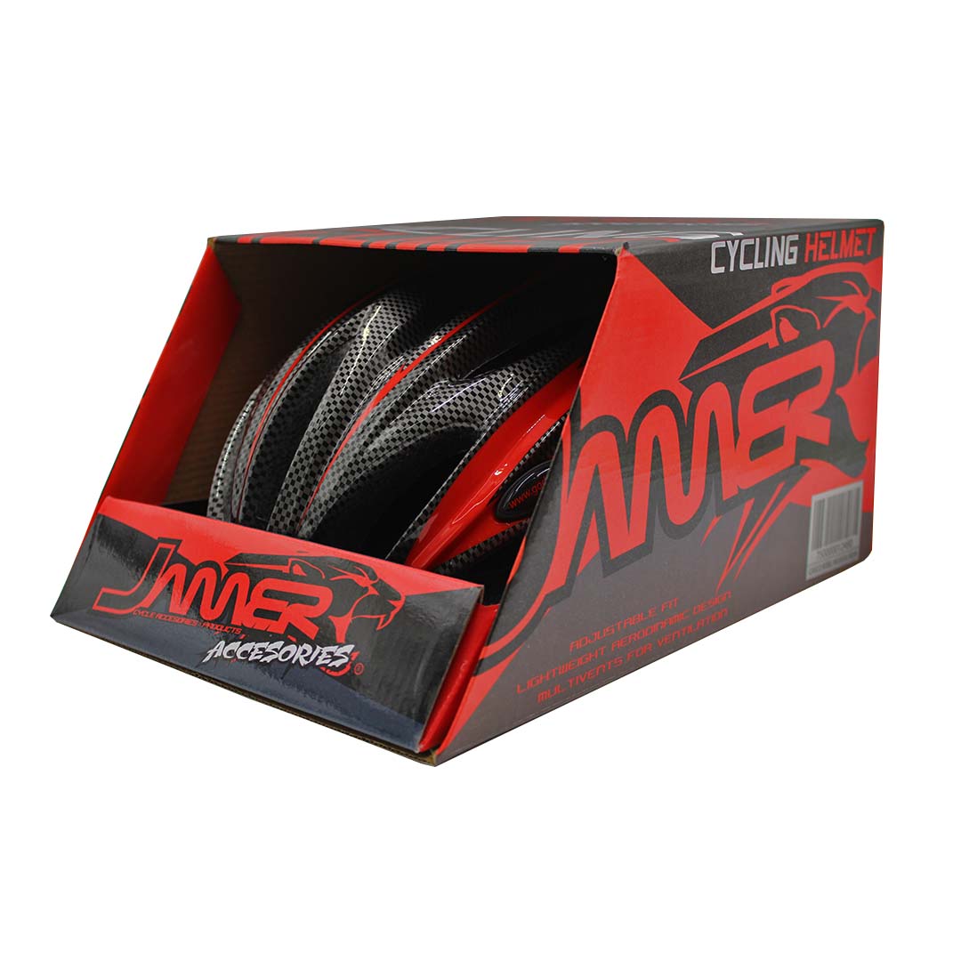 Casco Bicicleta Montaña Ciclismo Ajustable Luz Led Unitalla Negro con línea Roja