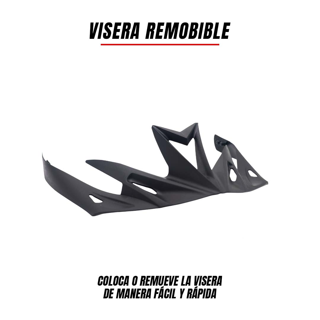 Casco Bicicleta Montaña Ciclismo Ajustable Luz Led Unitalla Negro con línea Roja