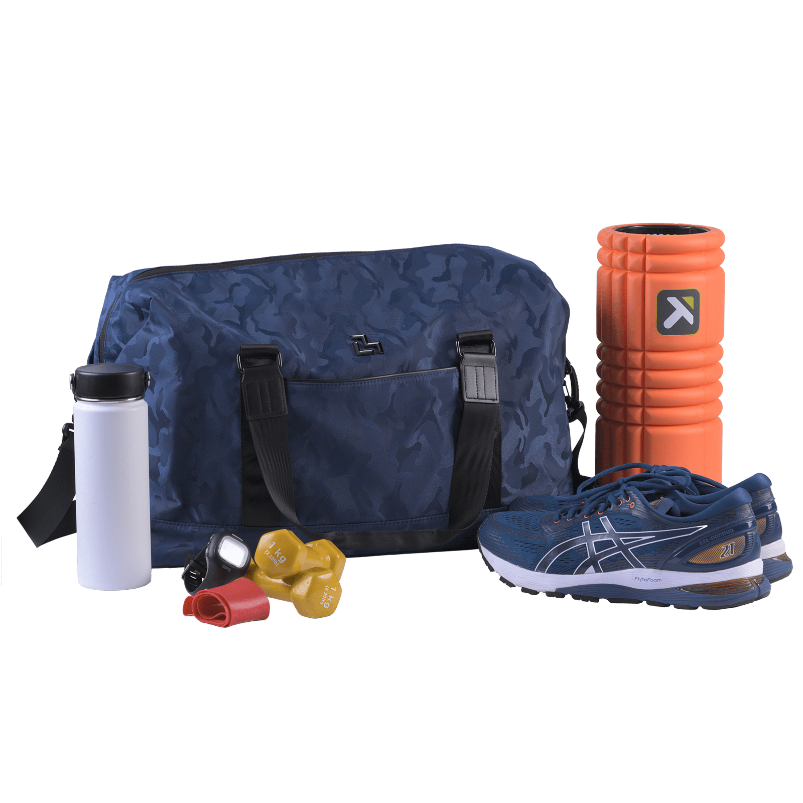 LUCKMAN Maleta Deportiva Hombre y de Viaje Múltiples Compartimentos - Modelo Gael, Azul Militar