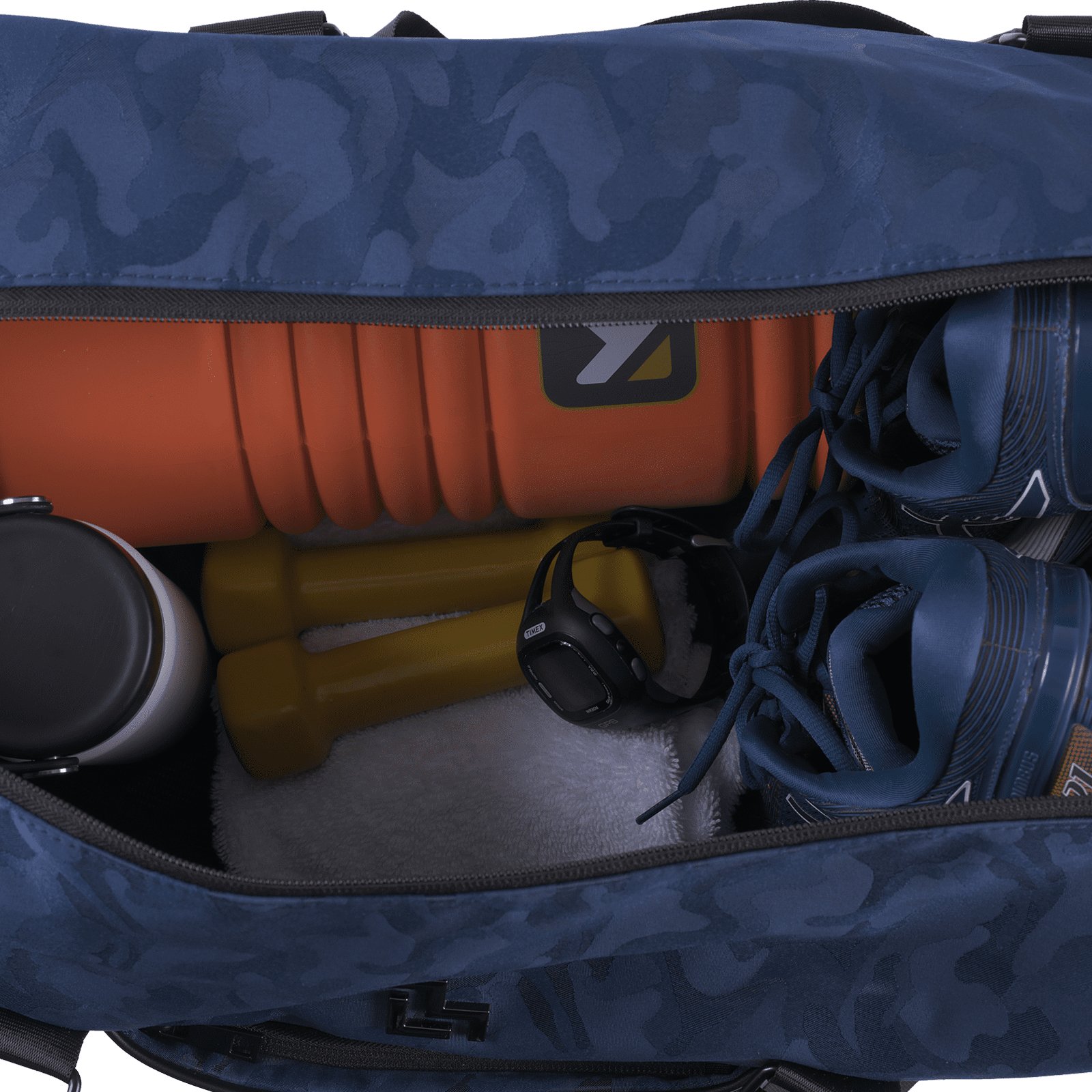 LUCKMAN Maleta Deportiva Hombre y de Viaje Múltiples Compartimentos - Modelo Gael, Azul Militar