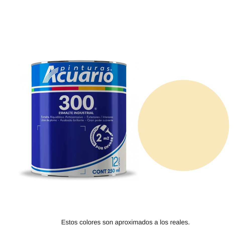 Pintura Esmalte 300 Color Marfil Acuario 250 Ml EA31702