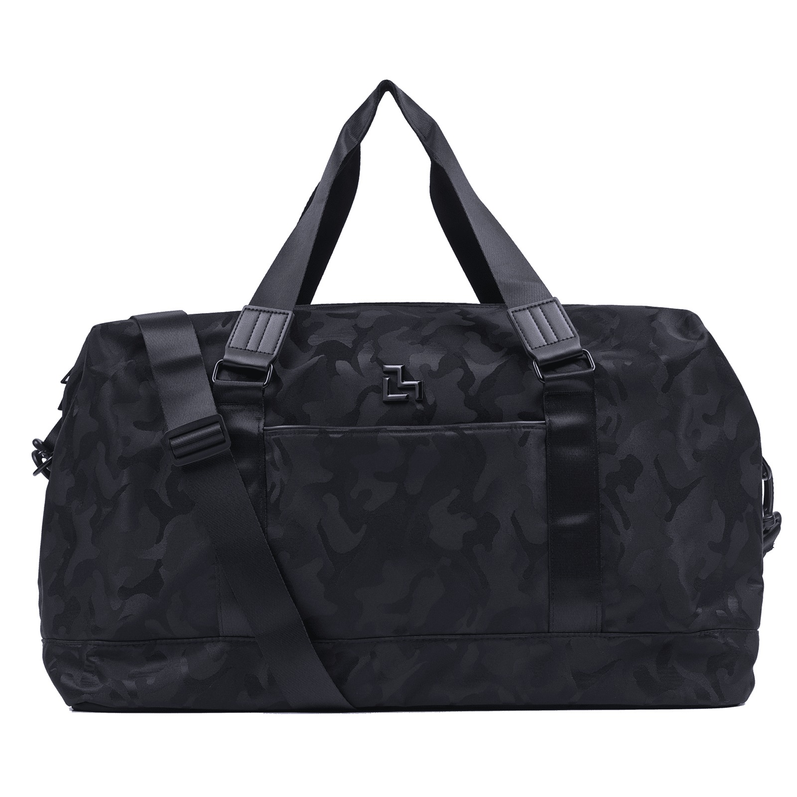 LUCKMAN Maleta Deportiva Hombre y de Viaje Múltiples Compartimentos - Modelo Gael, Negro Militar