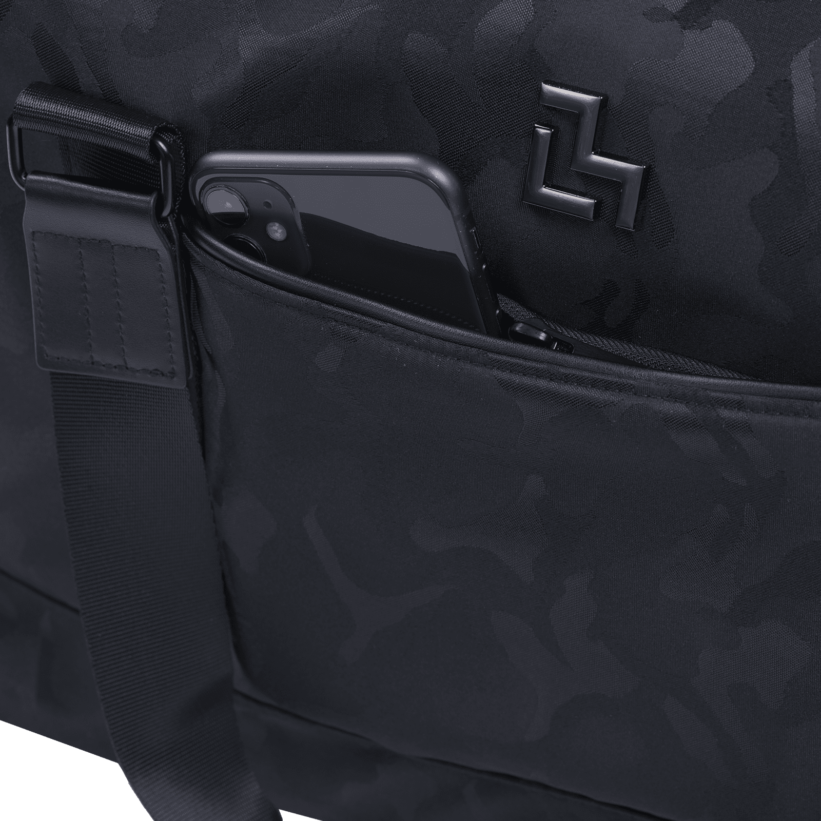 LUCKMAN Maleta Deportiva Hombre y de Viaje Múltiples Compartimentos - Modelo Gael, Negro Militar