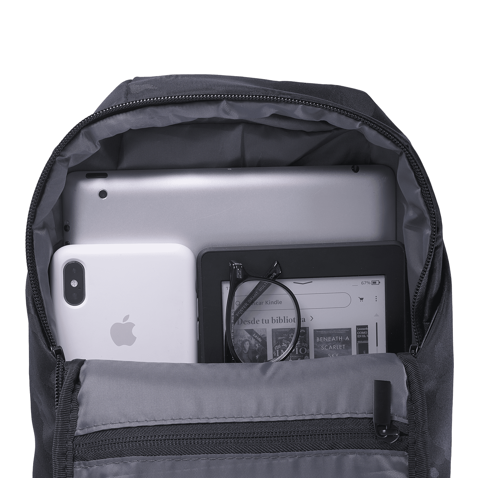 LUCKMAN Mochila Hombre Cruzada Antirrobo tipo Crossbody, Moderna, Múltiples Compartimentos y Repelente al Agua - Enzo, Negro Militar