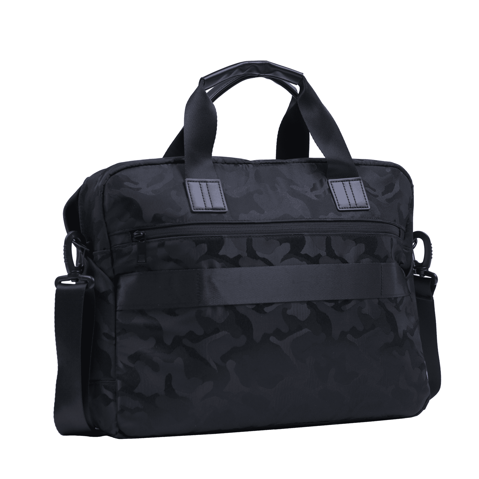 LUCKMAN Portafolio para Hombre tipo Maletín Ejecutivo, ideal como Funda y Mochila para Laptop hasta 15.6 Pulgadas - Modelo Dante Negro Militar