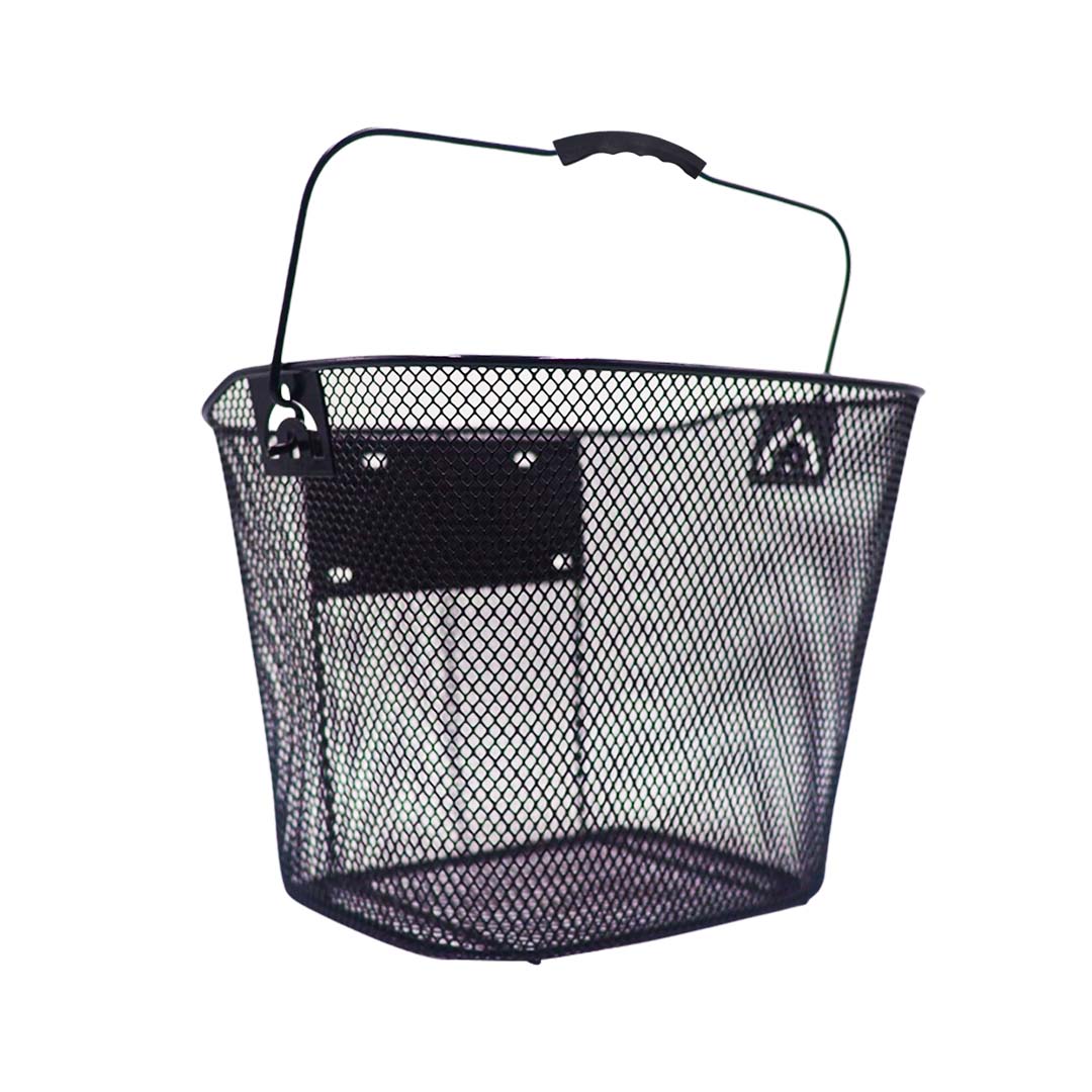 Canasta Canastilla Removible Bicicleta R26 Incluye Soportes Negra