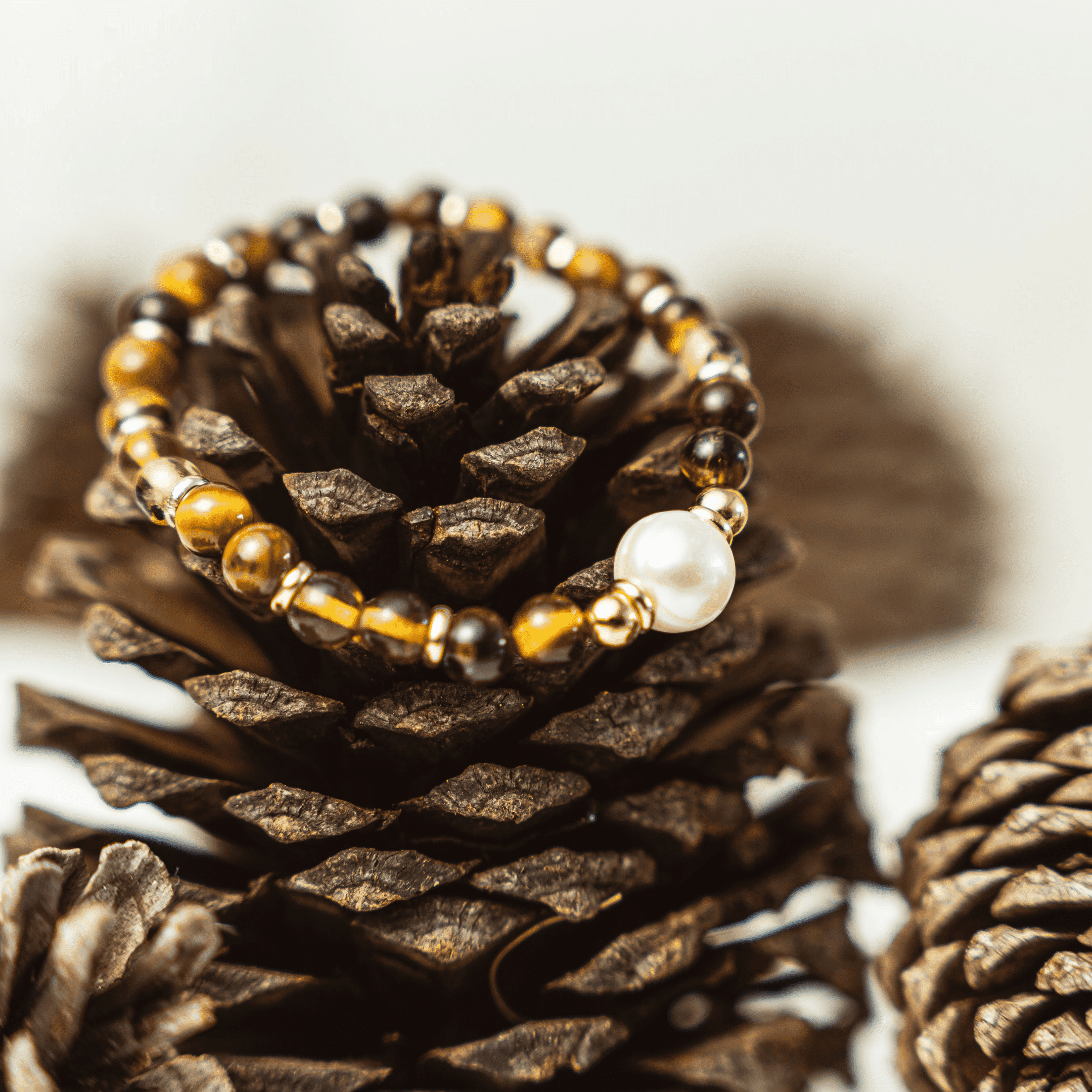 Pulso Ambar Amarillo Y Ojo De Tigre De Dama