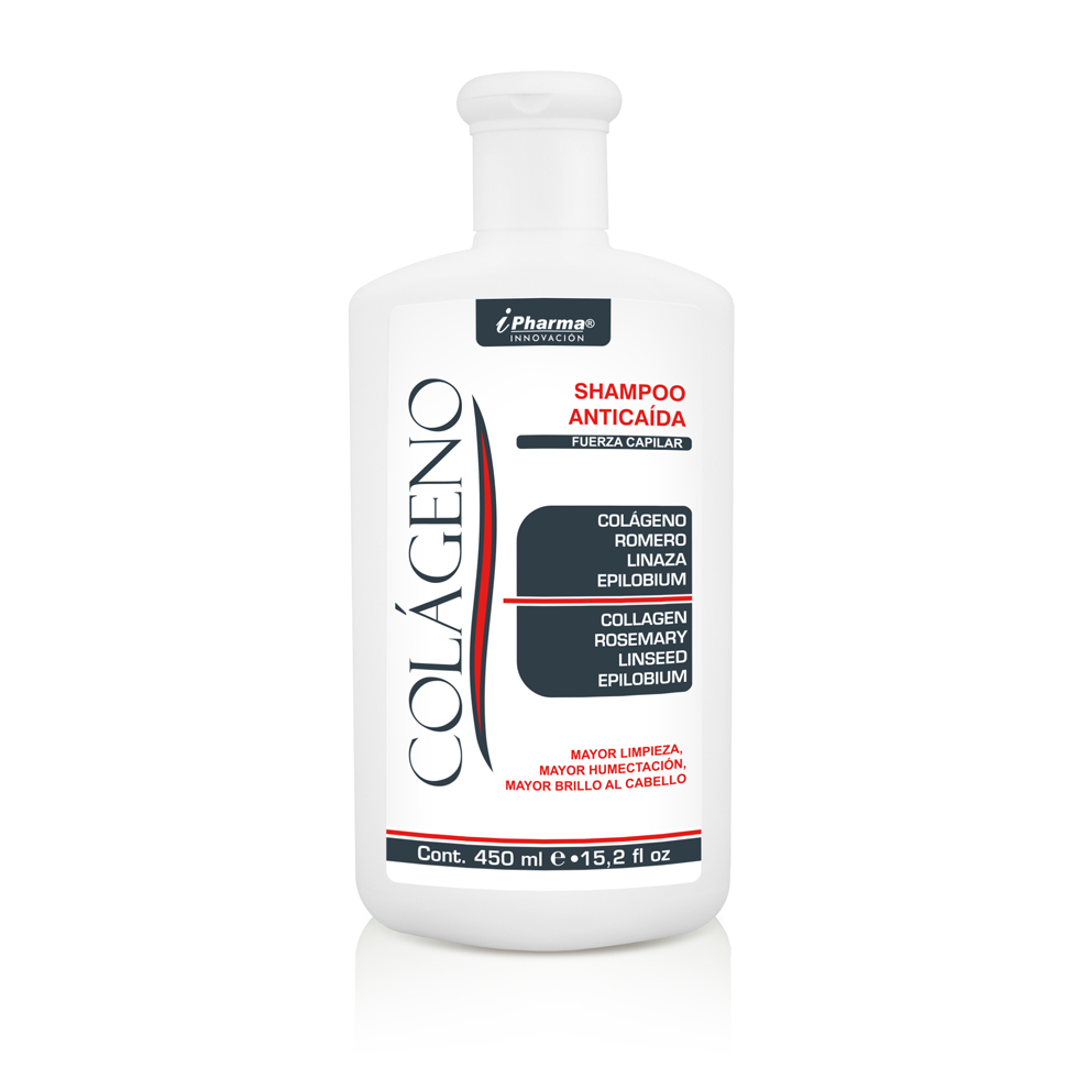 Shampoo anticaída con Colágeno, Romero y Linaza 450 ml.