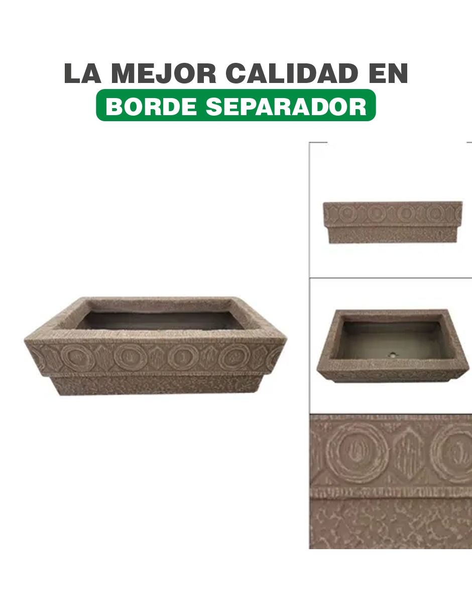 Maceta Minimalista Tipo Jardinera 16.5 X 30 X 8.5 Cm