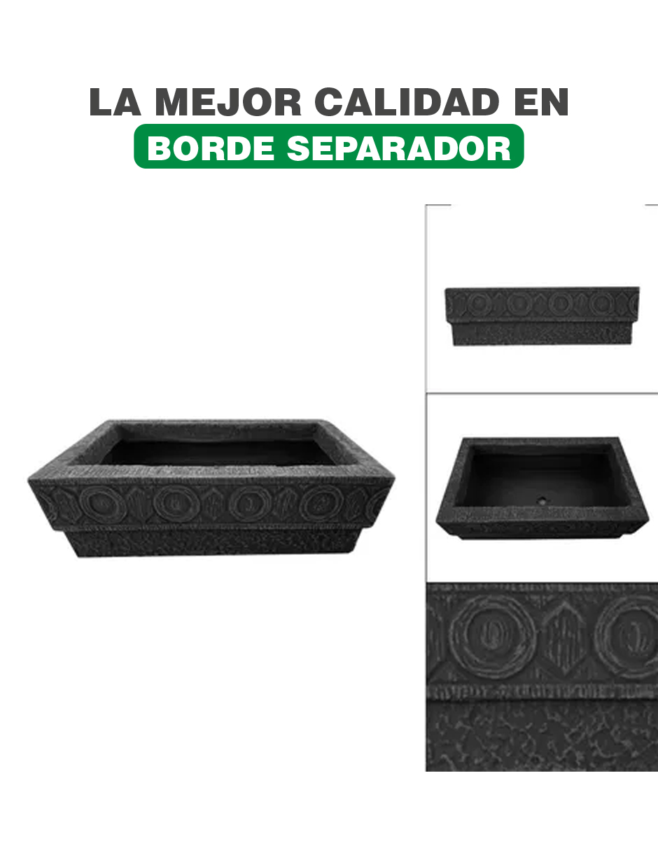 Maceta Minimalista Tipo Jardinera 16.5 X 30 X 8.5 Cm