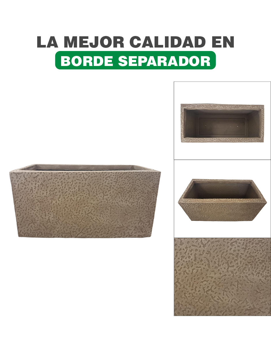Maceta Minimalista Beige Jardinera Mejor Que Fibra De Vidrio