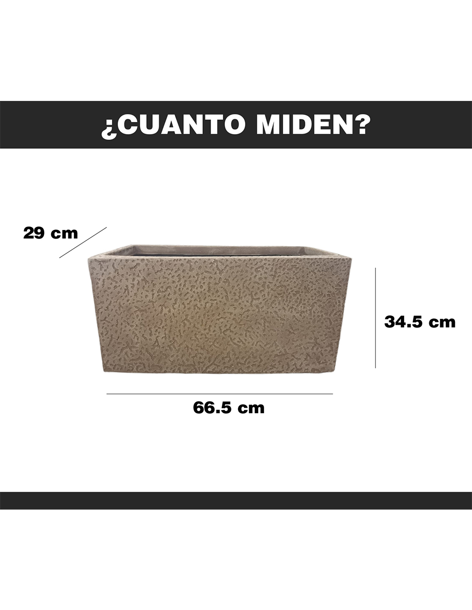 Maceta Minimalista Beige Jardinera Mejor Que Fibra De Vidrio