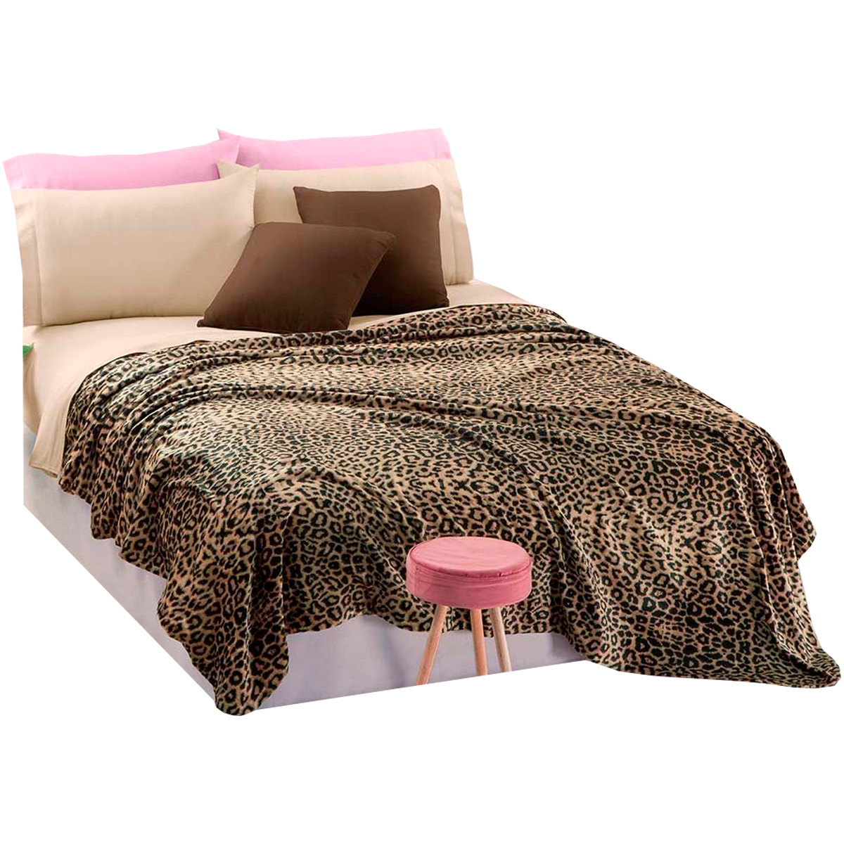 Cobertor Matrimonial UltraSuave Leopardo Concord 