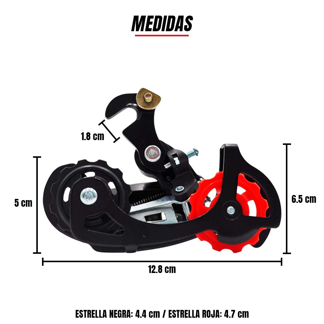 Cambio Desviador Bicicleta Trasero Largo Con Patas