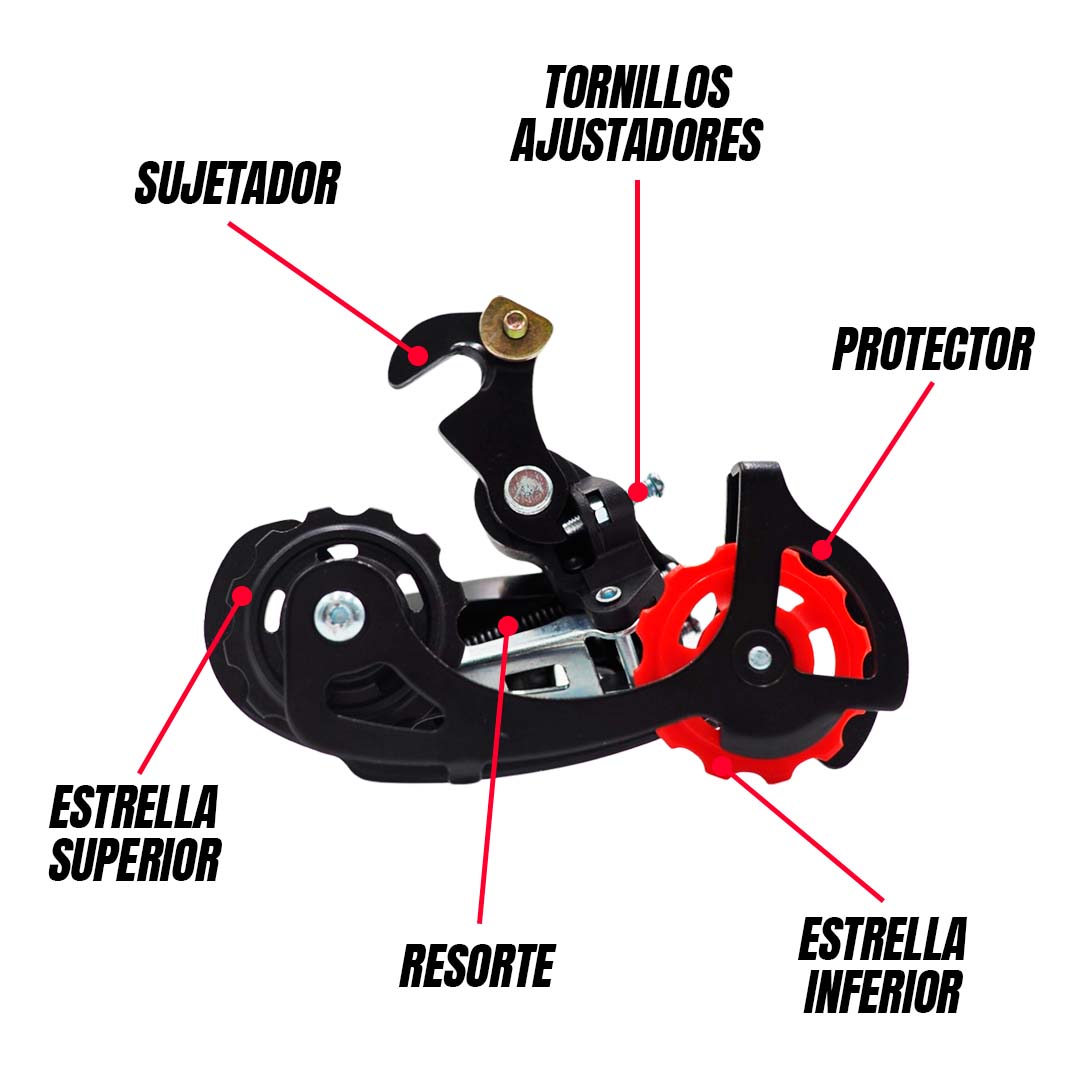 Cambio Desviador Bicicleta Trasero Largo Con Patas
