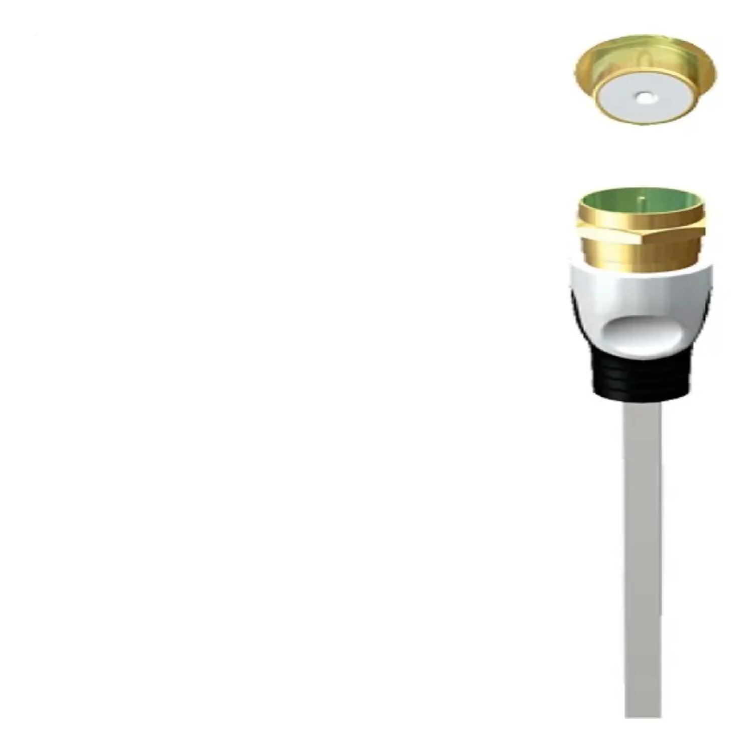 Cable Coaxial Rg6 Plano Hdtv 3.3m Blanco FA-11CX Rca