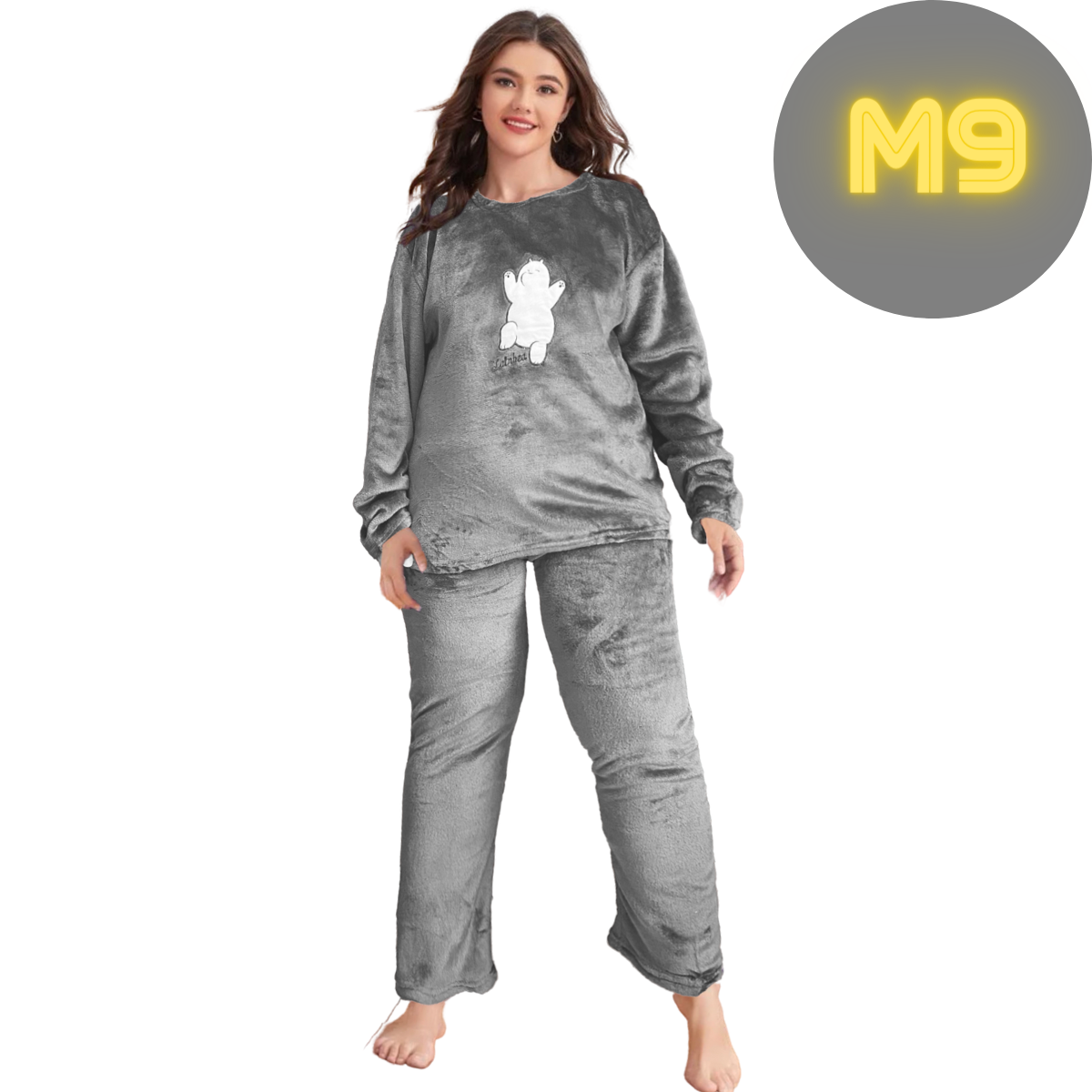 Pijama De Mujer Tallas Extra Tela Polar Flane para Invierno Calientita PIJ-055-MJE