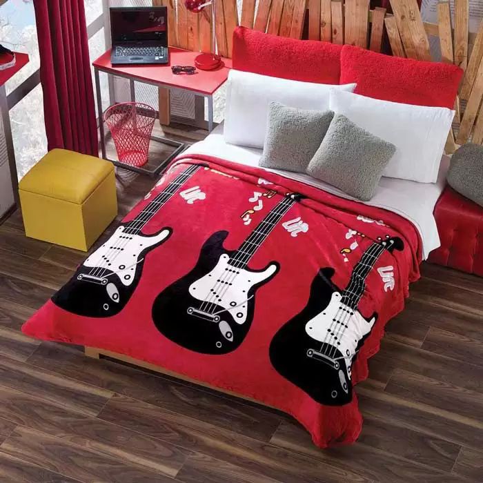 Cobertor Matrimonial UltraSuave Rock Music Concord 