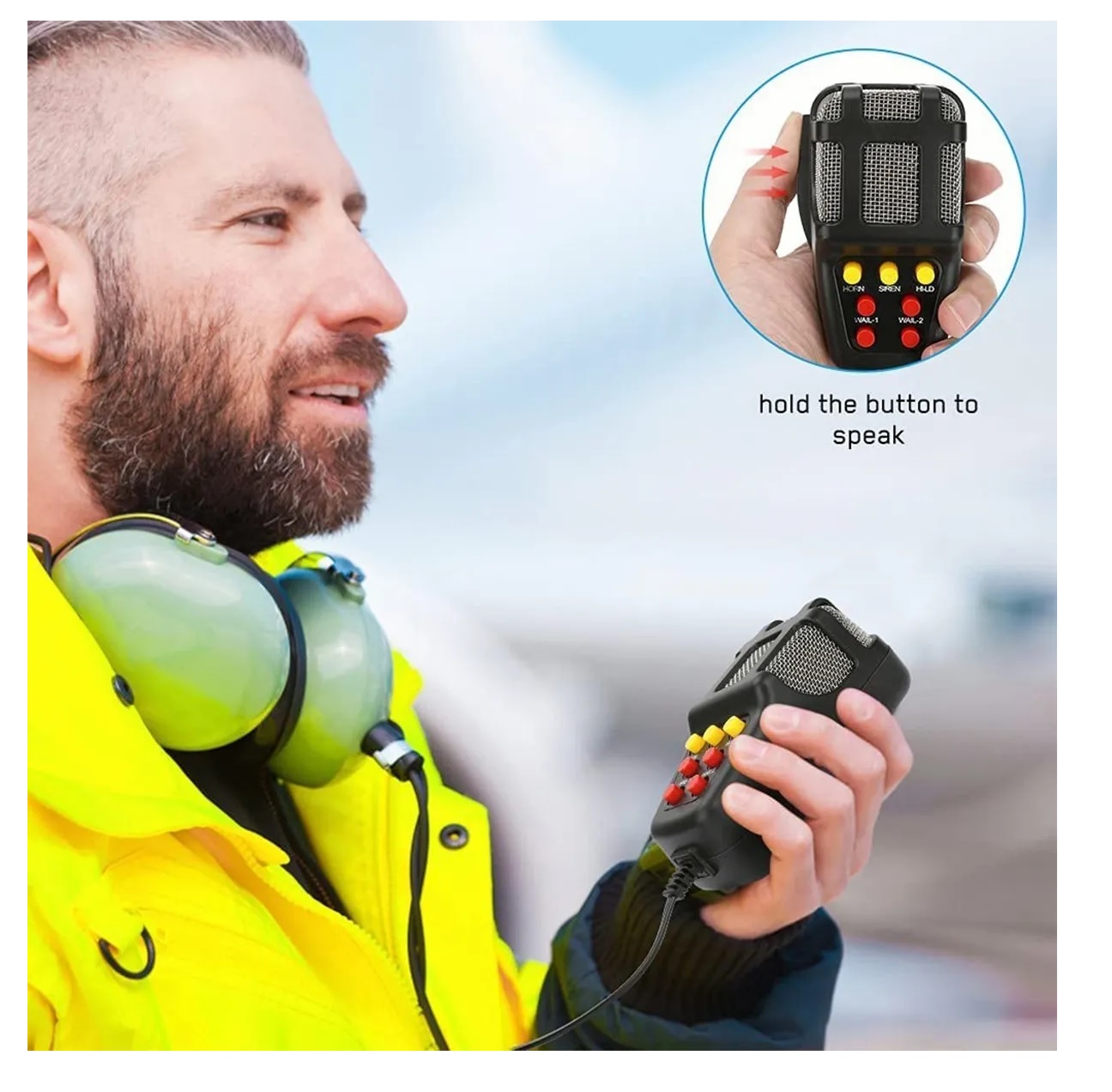 Sirena 7 Tonos Policía Pato Patrulla 100w Con Altavoz Emerge