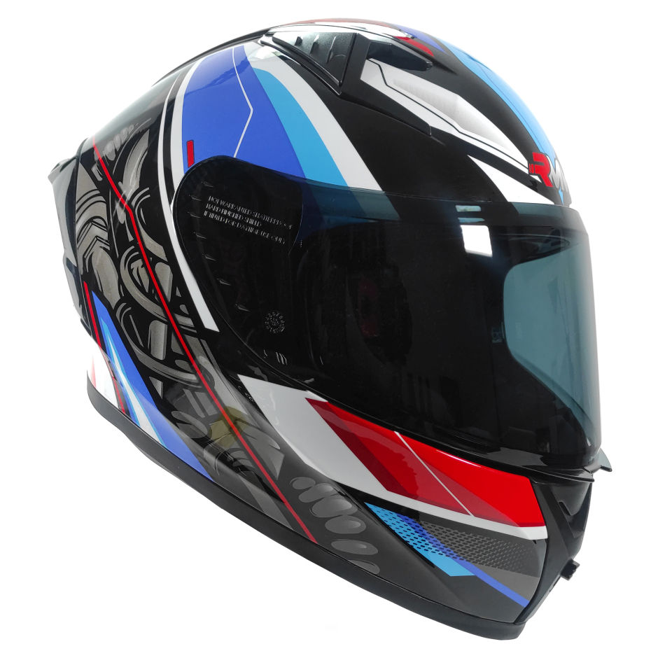 Casco Moto Cerrado Con Visera Reforzado Diseño Robot