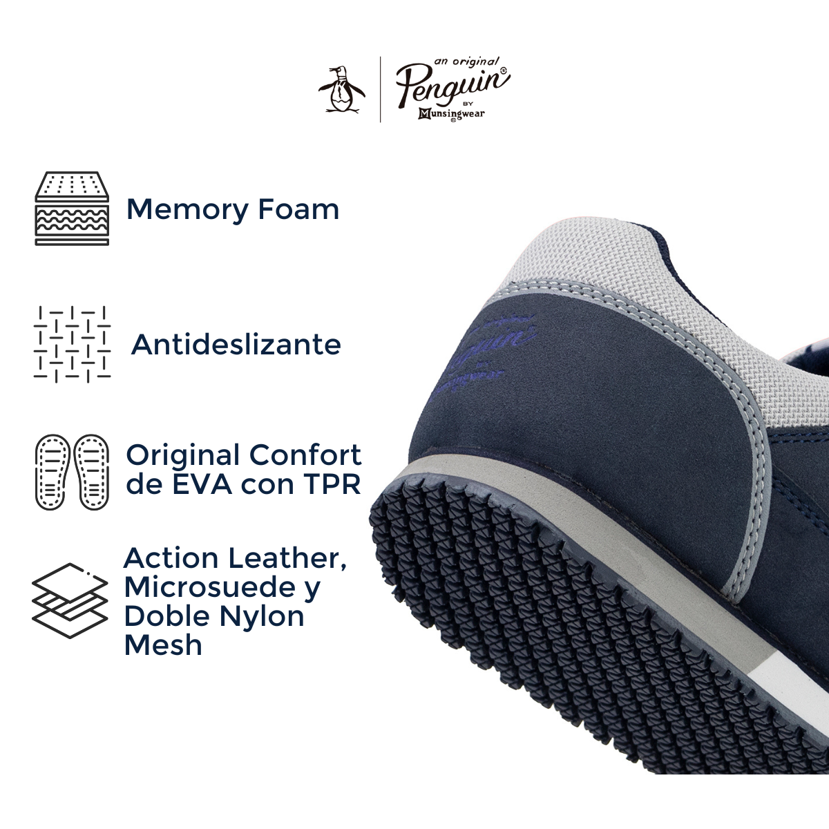 Tenis Para Hombre Original Penguin Style Jens Color Azul Navy