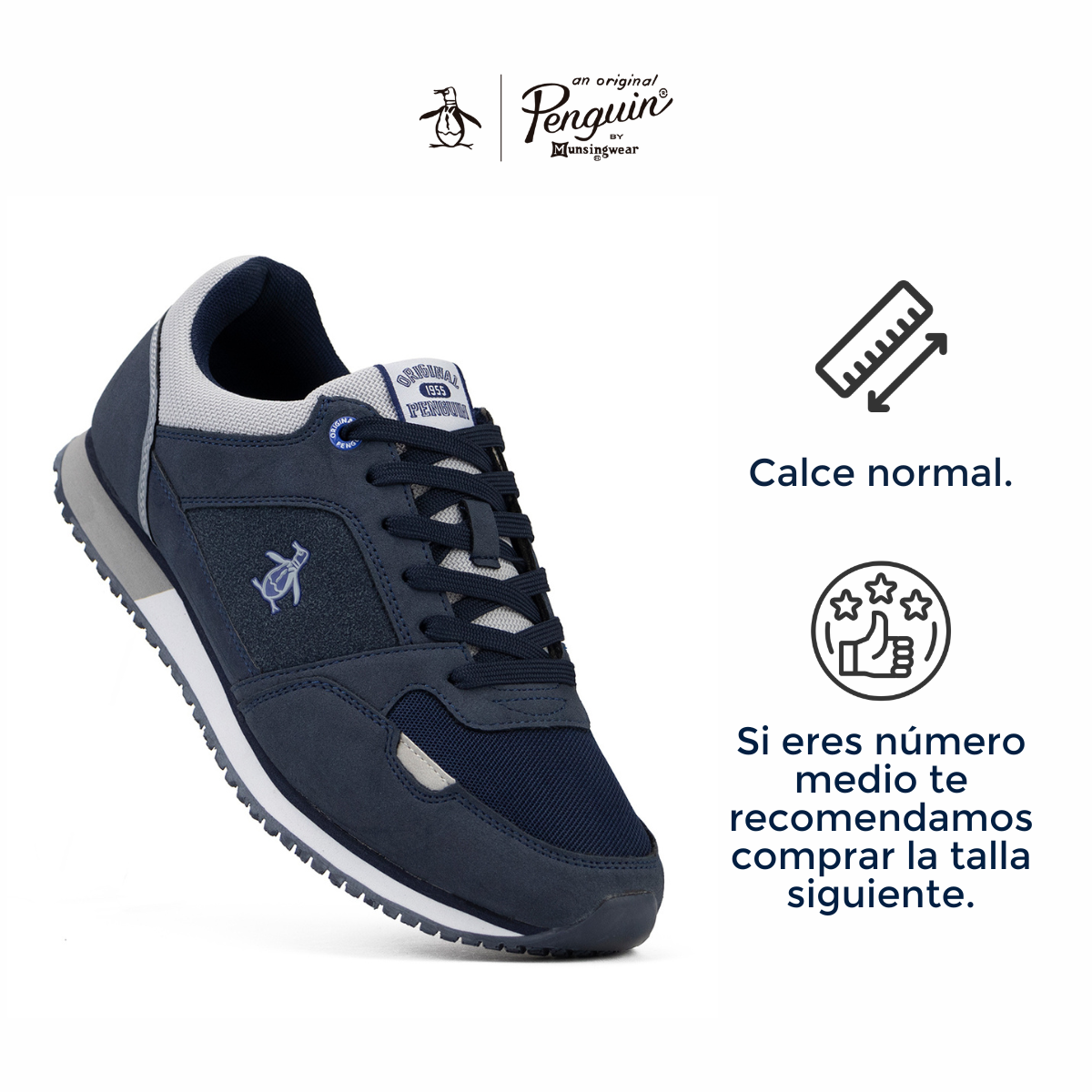 Tenis Para Hombre Original Penguin Style Jens Color Azul Navy