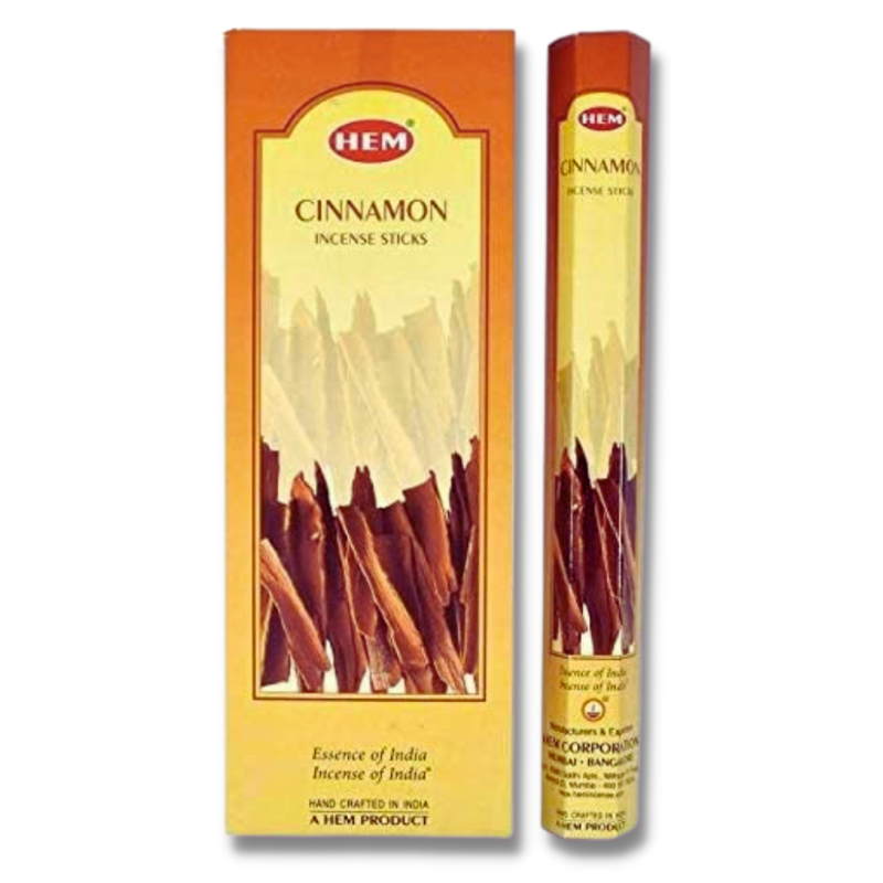 INCIENSO AROMA A CANELA (CAJA CON 6 TUBOS DE 20 VARITAS)