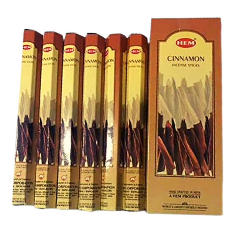 INCIENSO AROMA A CANELA (CAJA CON 6 TUBOS DE 20 VARITAS)