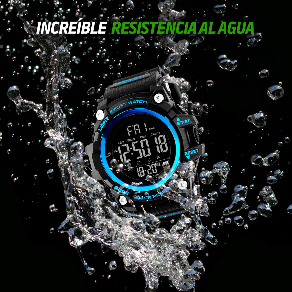 Reloj Redlemon Deportivo Resistente Agua Digital, Alarma, Cronómetro 1384